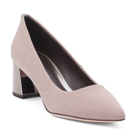 DONALD PLINER Made In Italy Suzette Pumps With Leather Accents - Picture 1 of 4